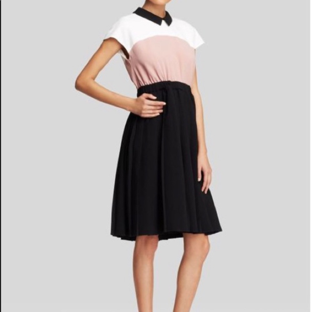 Kate Spade Colorblock Accordion Pleat Dress